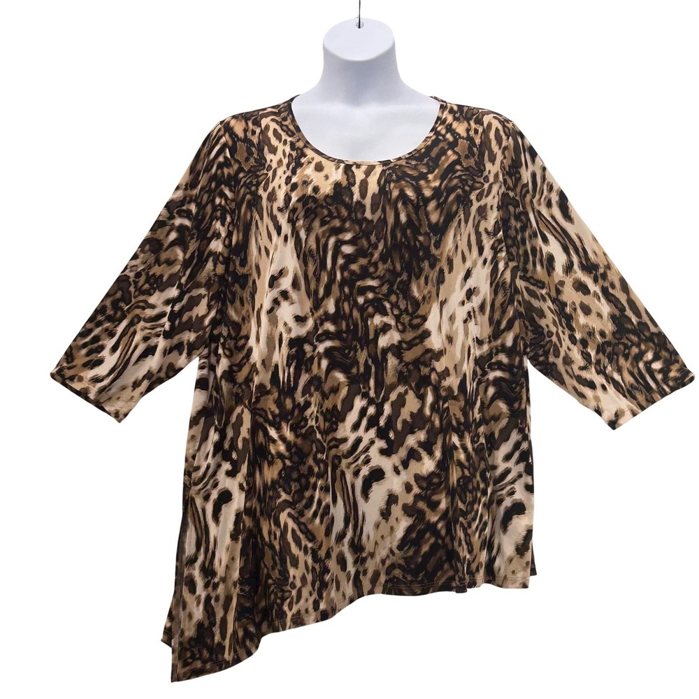 Susan Graver Leopard‎ Print Top 3X